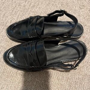Universal Thread Black Patent Slingback Loafers